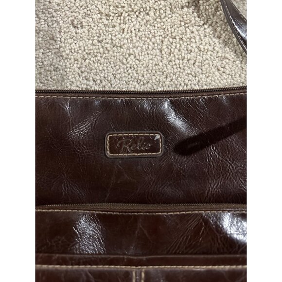 Relic Brown Faux Leather Crossbody Bag  Adjustable Strap & Multiple Compartments - Picture 11 of 13